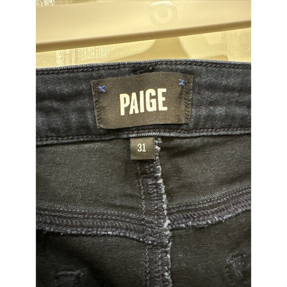 Paige Size 31 High Rise Manhattan Bootcut Blue Jeans - Picture 5 of 8